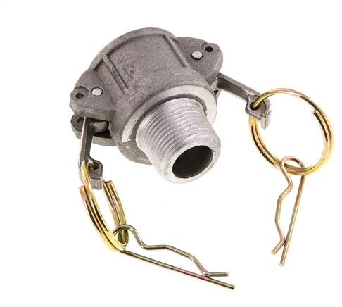 Acoplamiento de aluminio Camlock DN 20 (3/4'') R 3/4'' rosca macho tipo B MIL-C-27487