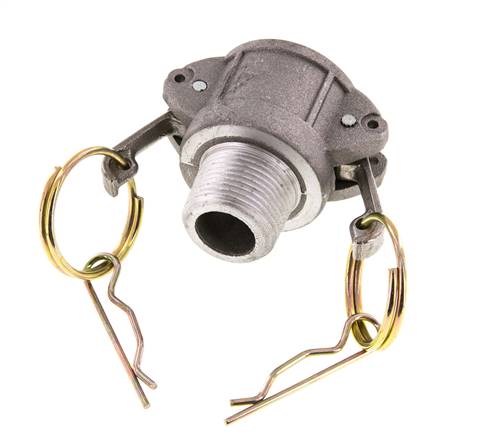 Acoplamiento de aluminio Camlock DN 20 (3/4'') R 3/4'' rosca macho tipo B MIL-C-27487