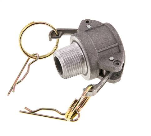 Acoplamiento de aluminio Camlock DN 20 (3/4'') R 3/4'' rosca macho tipo B MIL-C-27487