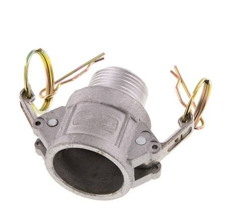 Acoplamiento de aluminio Camlock DN 25 (1'') R 1'' rosca macho Tipo B MIL-C-27487