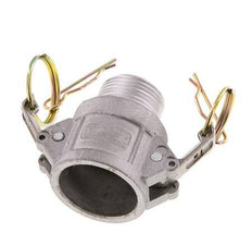 Acoplamiento de aluminio Camlock DN 25 (1'') R 1'' rosca macho Tipo B MIL-C-27487