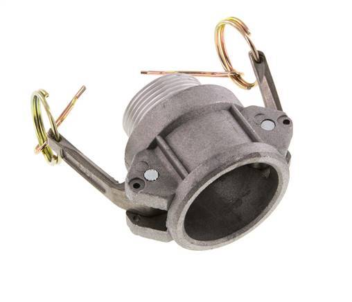 Acoplamiento de aluminio Camlock DN 32 (1 1/4'') R 1 1/4'' Rosca Macho Tipo B MIL-C-27487