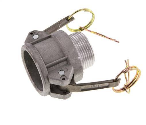 Acoplamiento de aluminio Camlock DN 32 (1 1/4'') R 1 1/4'' Rosca Macho Tipo B MIL-C-27487