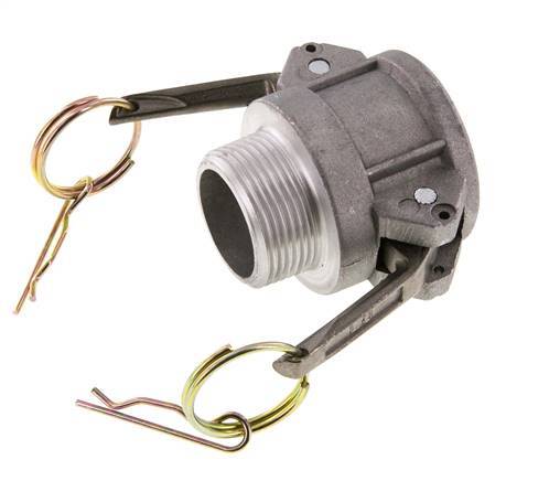 Acoplamiento de aluminio Camlock DN 32 (1 1/4'') R 1 1/4'' Rosca Macho Tipo B MIL-C-27487