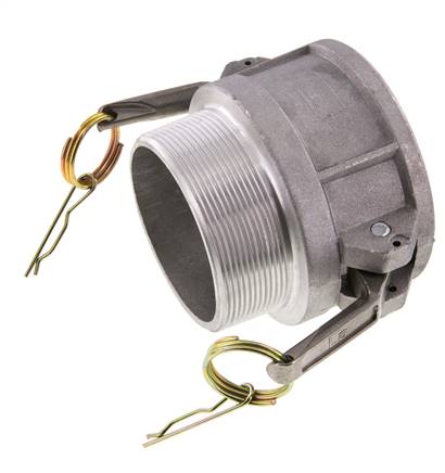 Acoplamiento de aluminio Camlock DN 75 (3'') R 3'' rosca macho tipo B MIL-C-27487