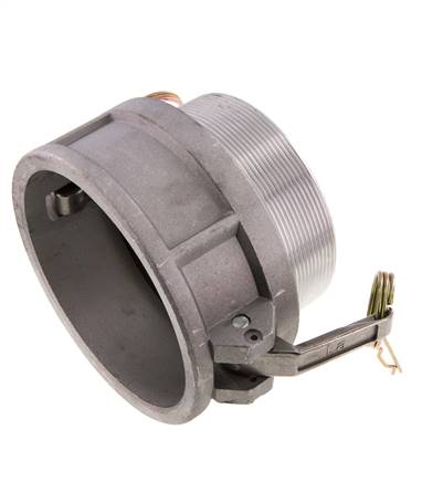 Acoplamiento de aluminio Camlock DN 90 (4'') R 4'' rosca macho tipo B MIL-C-27487