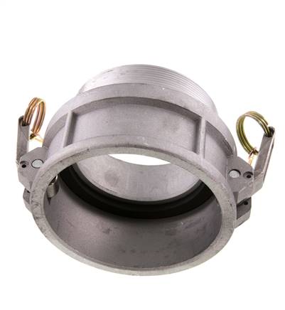Acoplamiento de aluminio Camlock DN 90 (4'') R 4'' rosca macho tipo B MIL-C-27487