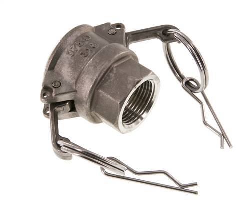 Acoplamiento de acero inoxidable Camlock DN 20 (3/4'') Rp 3/4'' Rosca Hembra Tipo D MIL-C-27487