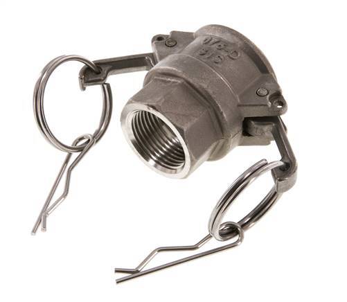 Acoplamiento de acero inoxidable Camlock DN 20 (3/4'') Rp 3/4'' Rosca Hembra Tipo D MIL-C-27487