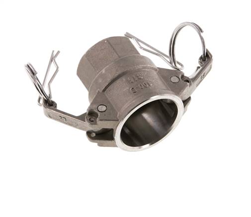 Acoplamiento de acero inoxidable Camlock DN 25 (1'') Rp 1'' Rosca Hembra Tipo D MIL-C-27487