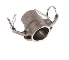 Acoplamiento de acero inoxidable Camlock DN 25 (1'') Rp 1'' Rosca Hembra Tipo D MIL-C-27487