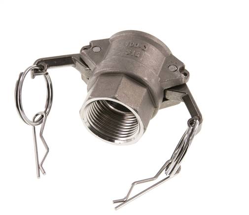 Acoplamiento de acero inoxidable Camlock DN 25 (1'') Rp 1'' Rosca Hembra Tipo D MIL-C-27487