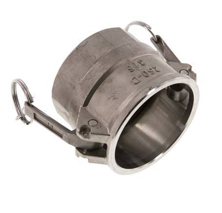 Acoplamiento de acero inoxidable Camlock DN 60 (2 1/2'') Rp 2 1/2'' Rosca Hembra Tipo D MIL-C-27487