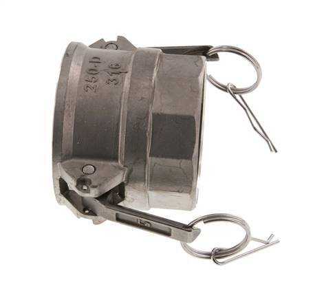 Acoplamiento de acero inoxidable Camlock DN 60 (2 1/2'') Rp 2 1/2'' Rosca Hembra Tipo D MIL-C-27487