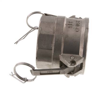 Acoplamiento de acero inoxidable Camlock DN 60 (2 1/2'') Rp 2 1/2'' Rosca Hembra Tipo D MIL-C-27487