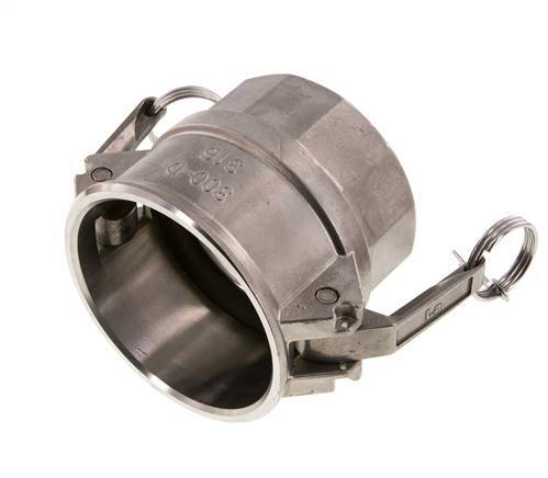Acoplamiento de acero inoxidable Camlock DN 75 (3'') Rp 3'' Rosca Hembra Tipo D MIL-C-27487