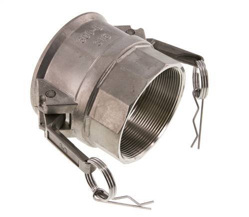 Acoplamiento de acero inoxidable Camlock DN 75 (3'') Rp 3'' Rosca Hembra Tipo D MIL-C-27487