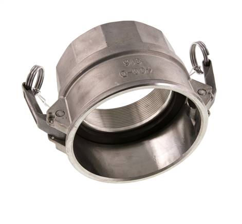 Acoplamiento de acero inoxidable Camlock DN 140 (6'') Rp 6'' Rosca Hembra Tipo D MIL-C-27487