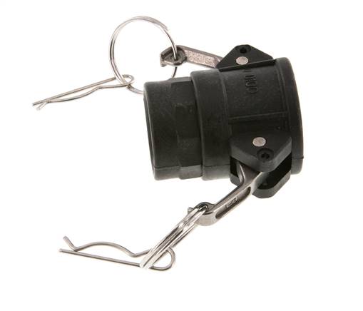 Acoplamiento de polipropileno Camlock DN 25 (1'') Rp 1'' Hembra Tipo D MIL-C-27487