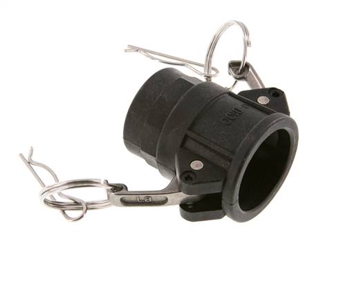 Acoplamiento de polipropileno Camlock DN 25 (1'') Rp 1'' Hembra Tipo D MIL-C-27487