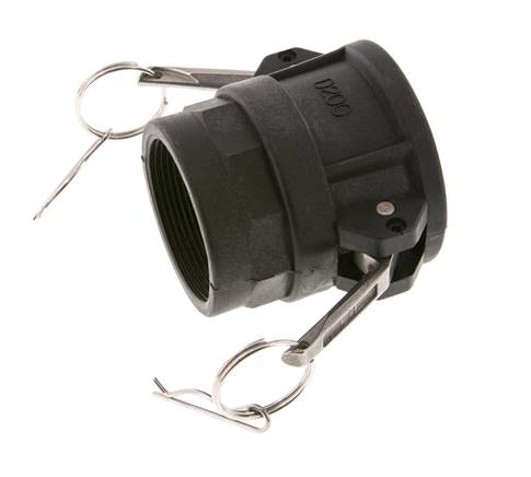 Acoplamiento de polipropileno Camlock DN 50 (2'') Rp 2'' Rosca hembra Tipo D MIL-C-27487