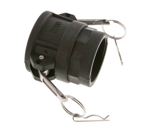Acoplamiento de polipropileno Camlock DN 50 (2'') Rp 2'' Rosca hembra Tipo D MIL-C-27487