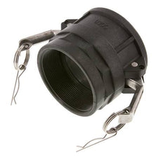 Acoplamiento de polipropileno Camlock DN 75 (3'') Rp 3'' Rosca hembra Tipo D MIL-C-27487