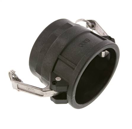 Acoplamiento de polipropileno Camlock DN 75 (3'') Rp 3'' Rosca hembra Tipo D MIL-C-27487