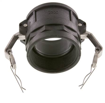 Acoplamiento de polipropileno Camlock DN 75 (3'') Rp 3'' Rosca hembra Tipo D MIL-C-27487