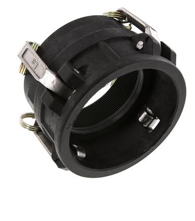 Acoplamiento de polipropileno Camlock DN 90 (4'') Rp 4'' Hembra Tipo D MIL-C-27487