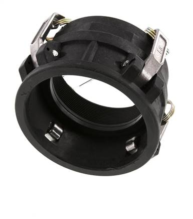 Acoplamiento de polipropileno Camlock DN 90 (4'') Rp 4'' Hembra Tipo D MIL-C-27487