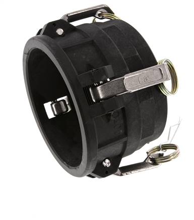 Acoplamiento de polipropileno Camlock DN 90 (4'') Rp 4'' Hembra Tipo D MIL-C-27487