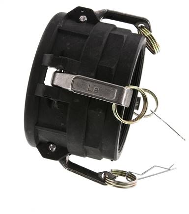 Acoplamiento de polipropileno Camlock DN 90 (4'') Rp 4'' Hembra Tipo D MIL-C-27487
