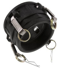 Acoplamiento de polipropileno Camlock DN 90 (4'') Rp 4'' Hembra Tipo D MIL-C-27487