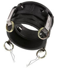 Acoplamiento de polipropileno Camlock DN 90 (4'') Rp 4'' Hembra Tipo D MIL-C-27487