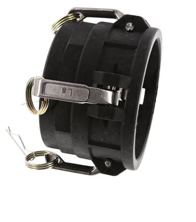 Acoplamiento de polipropileno Camlock DN 90 (4'') Rp 4'' Hembra Tipo D MIL-C-27487