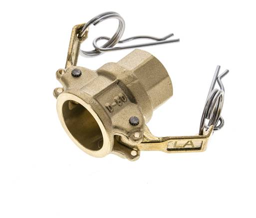 Acoplamiento de latón Camlock DN 15 (1/2'') Rp 1/2'' Hembra Tipo D MIL-C-27487
