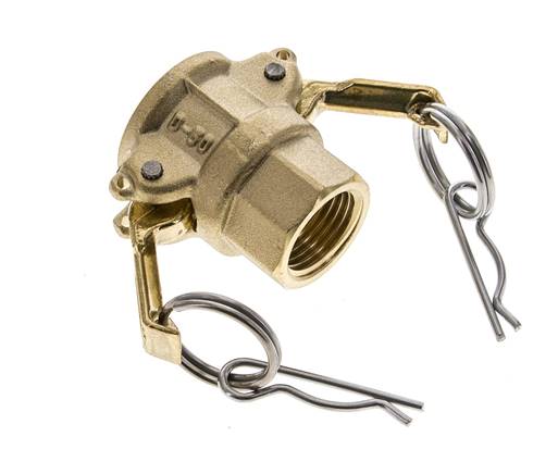 Acoplamiento de latón Camlock DN 15 (1/2'') Rp 1/2'' Hembra Tipo D MIL-C-27487
