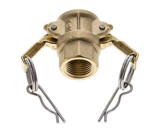 Acoplamiento de latón Camlock DN 15 (1/2'') Rp 1/2'' Hembra Tipo D MIL-C-27487