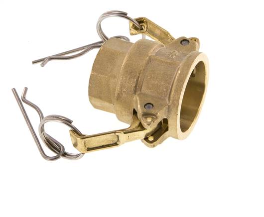 Acoplamiento de latón Camlock DN 20 (3/4'') Rp 3/4'' Hembra Tipo D MIL-C-27487
