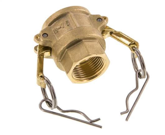 Acoplamiento de latón Camlock DN 20 (3/4'') Rp 3/4'' Hembra Tipo D MIL-C-27487