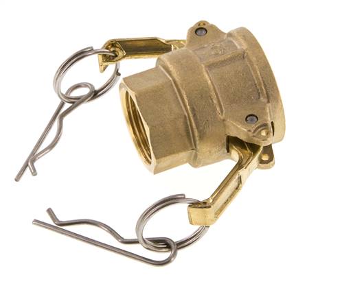 Acoplamiento de latón Camlock DN 20 (3/4'') Rp 3/4'' Hembra Tipo D MIL-C-27487