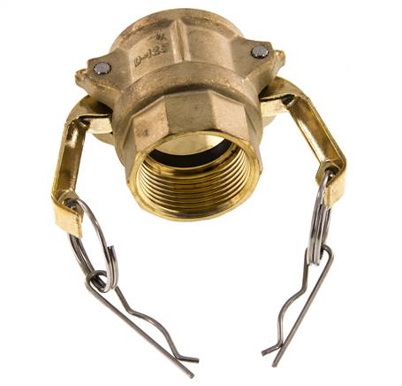 Acoplamiento de latón Camlock DN 32 (1 1/4'') Rp 1 1/4'' Hembra Tipo D MIL-C-27487