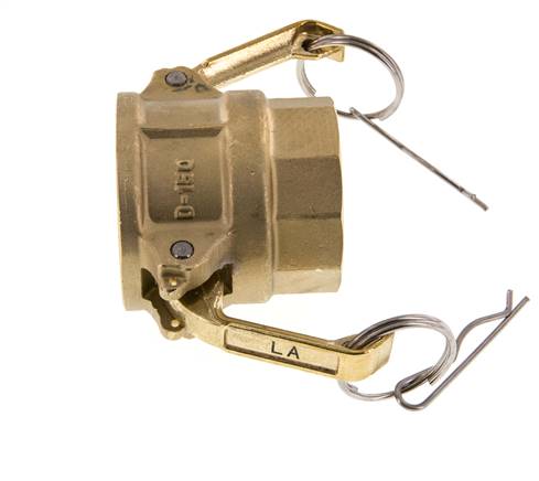 Acoplamiento de latón Camlock DN 40 (1 1/2'') Rp 1 1/2'' Hembra Tipo D MIL-C-27487