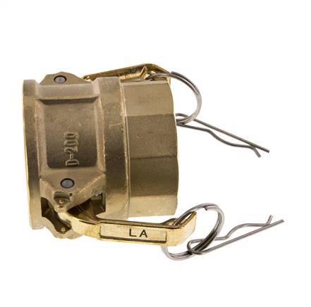 Acoplamiento de latón Camlock DN 50 (2'') Rp 2'' Rosca hembra Tipo D MIL-C-27487