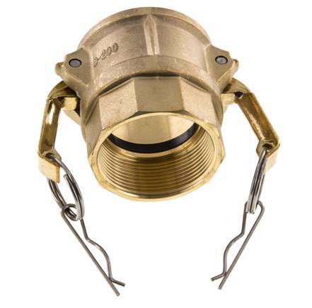 Acoplamiento de latón Camlock DN 50 (2'') Rp 2'' Rosca hembra Tipo D MIL-C-27487