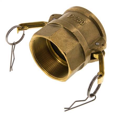 Acoplamiento de latón Camlock DN 60 (2 1/2'') Rp 2 1/2'' Hembra Tipo D MIL-C-27487