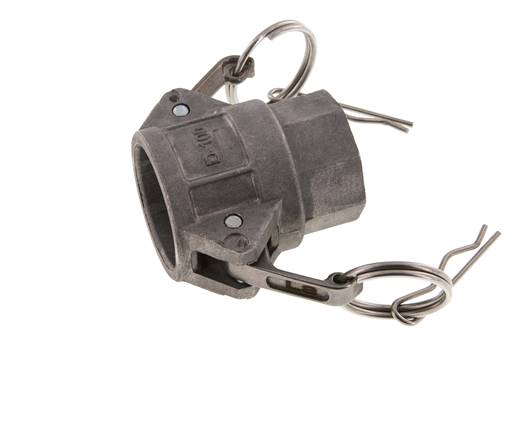 Acoplamiento de aluminio Camlock DN 25 (1'') Rp 1'' Rosca hembra Tipo D MIL-C-27487