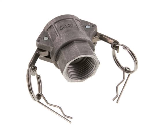 Acoplamiento de aluminio Camlock DN 25 (1'') Rp 1'' Rosca hembra Tipo D MIL-C-27487
