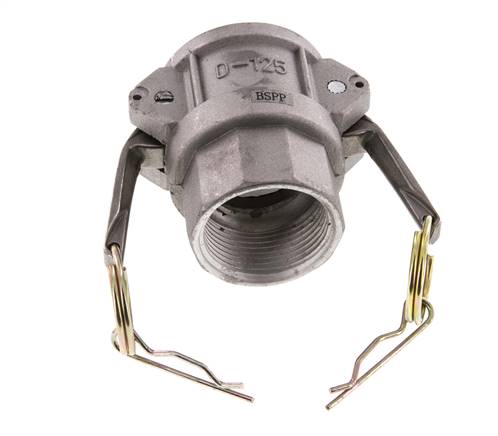 Acoplamiento de aluminio Camlock DN 32 (1 1/4'') Rp 1 1/4'' Rosca Hembra Tipo D MIL-C-27487